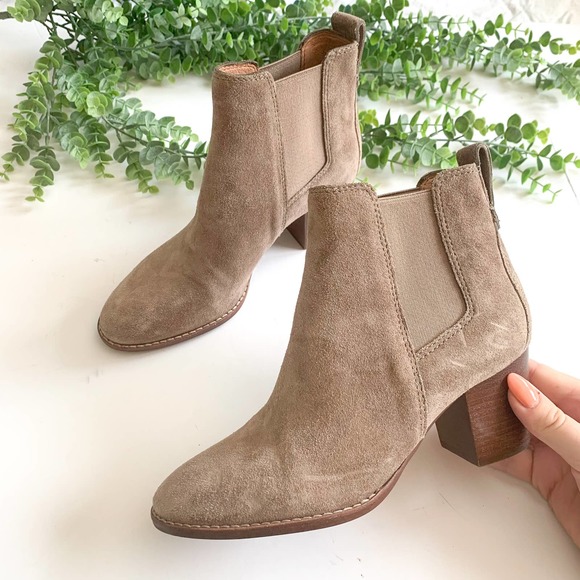Madewell Shoes - MADEWELL The Regan Bootie Taupe Suede Size 6